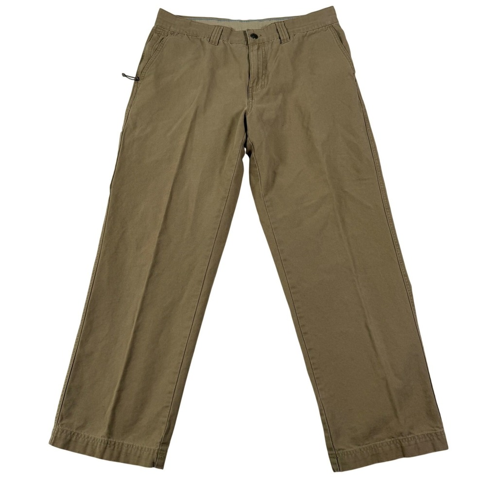 Columbia Mens Utility Canvas Pants 34x30 Tan Khaki Straight Leg Work Hiking
